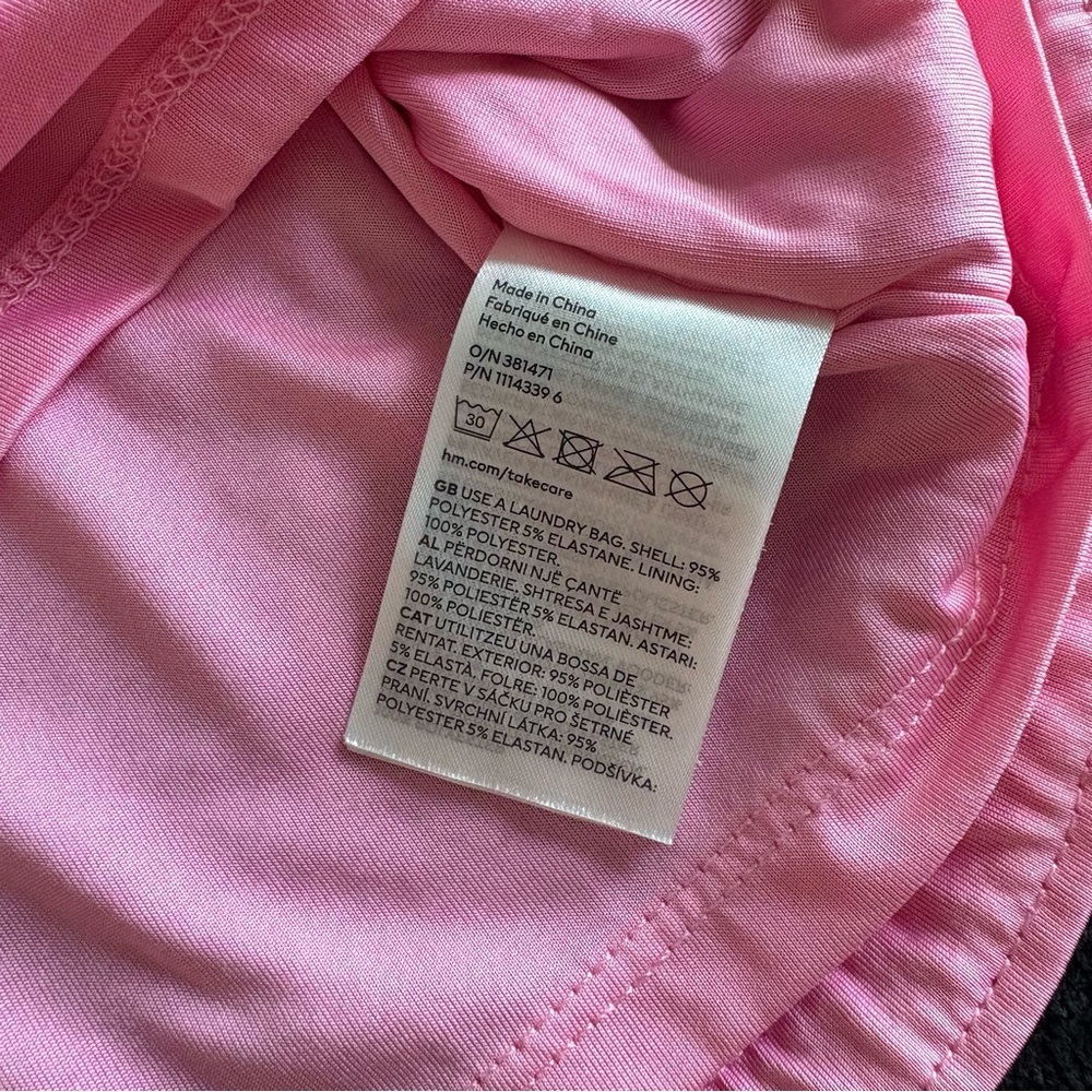 H&M Pink Sequin Crop Top Loose Fit size medium EUC - Picture 5 of 8